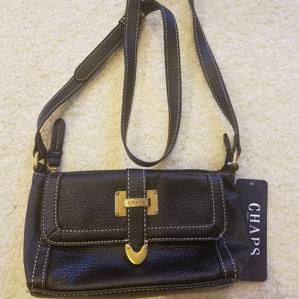 NEW Chaps Leather Crossbody Bag